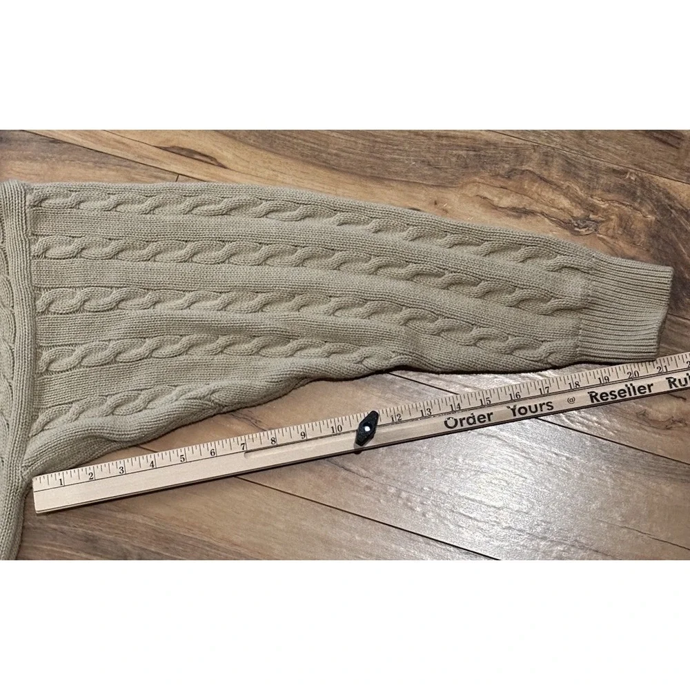 Roundtree & Yorke Men's‎ XL Beige Chunky Cable Knit Grandpa Core Sweater Preppy